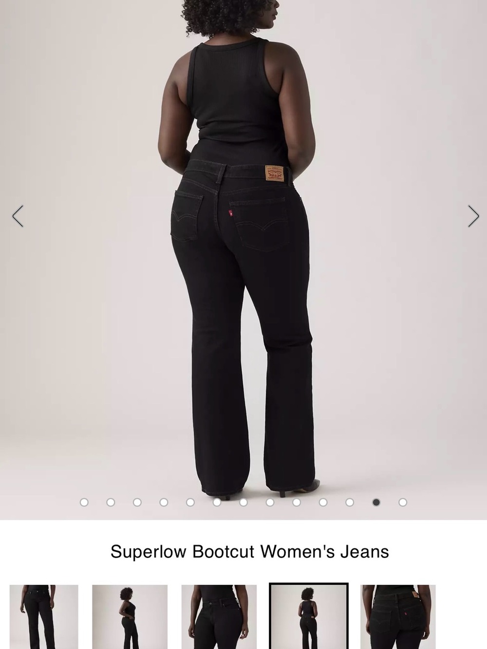 Levi's Black Superlow Bootcut Women's Jeans